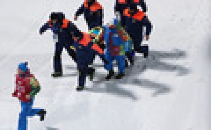 Российский лыжник, упавший на тренировке в Сочи, травмирован не сильно