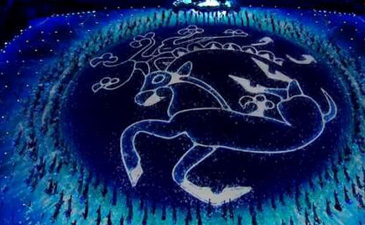 Татуировка алтайской "принцессы Укока" стала фоновым изображением на открытии Паралимпиады