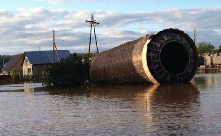 Часть ракеты принесло наводнение в одно из сел Алтайского края