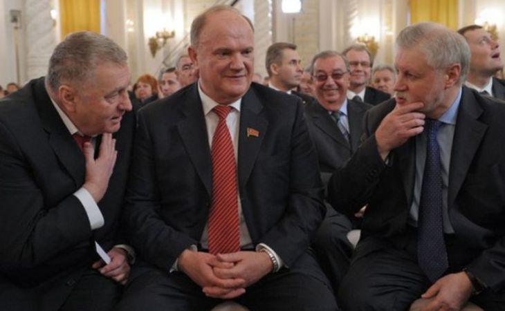 Жириновский, Зюганов и Миронов могут стать сенаторами президента