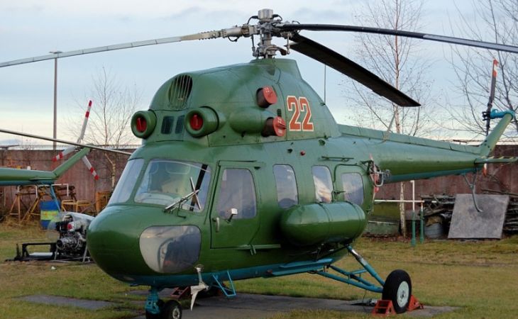 Вертолет Ми-2 экстренно совершил посадку из-за пожара на борту
