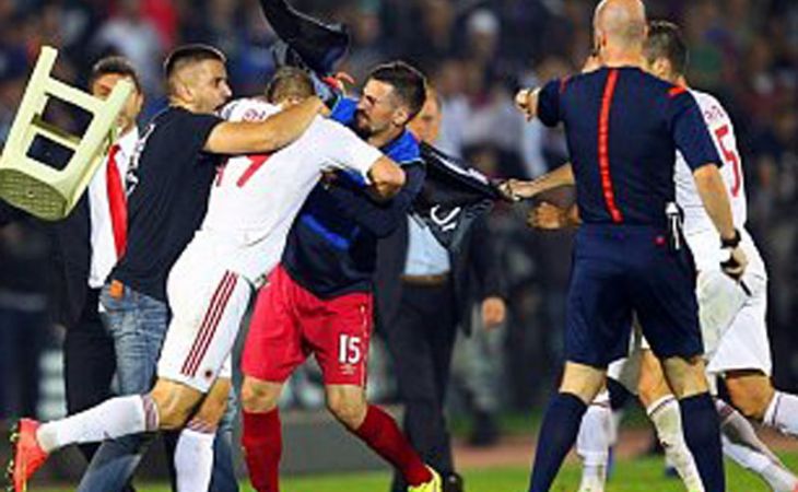 УЕФА разрешит судьбу матча Сербия-Албания 23 октября