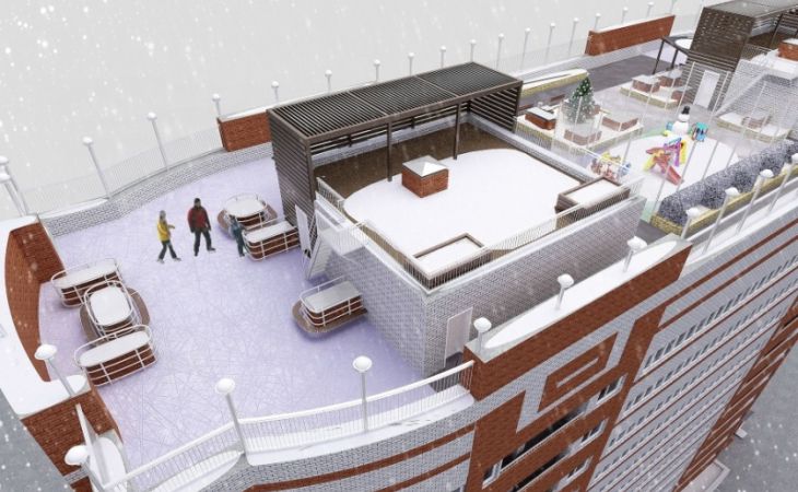 Первый в Сибири дом с катком и игровой площадкой на крыше строится в Барнауле