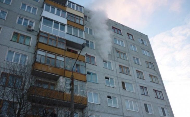 Пожар в многоэтажке произошел с субботу в Центральном районе Барнаула