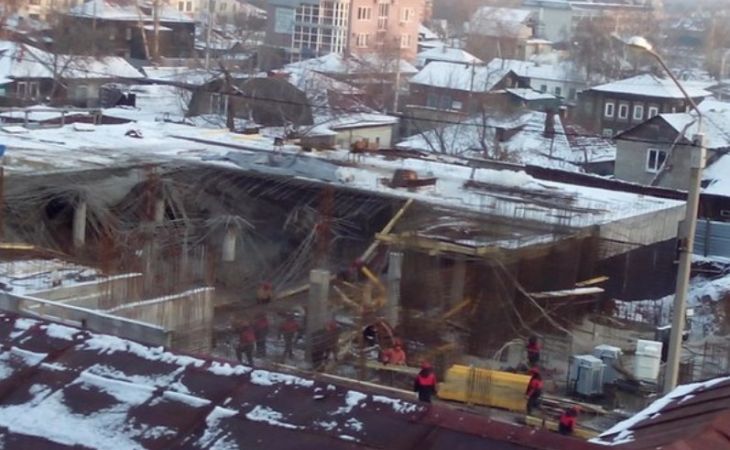 Обрушение произошло на стройке жилого дома в Барнауле
