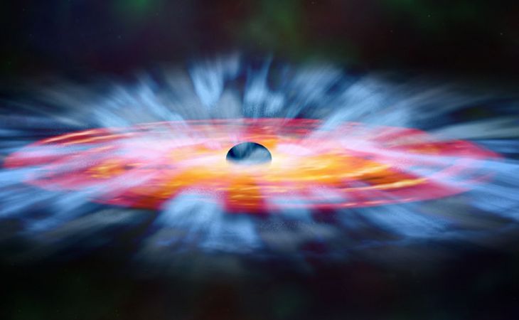 НАСА опубликовало художественный вид черной дыры