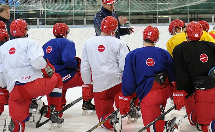 Сборная России провела первую тренировку в Торонто перед МЧМ по хоккею