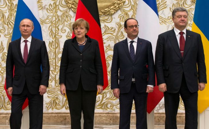 Путин, Олланд, Меркель и Порошенко обсудили выполнение режима прекращения огня на Украине