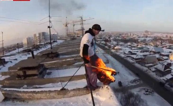 Алтайский экстремал, спрыгнувший горящим с 9-этажки, стал героем передачи на Первом канале