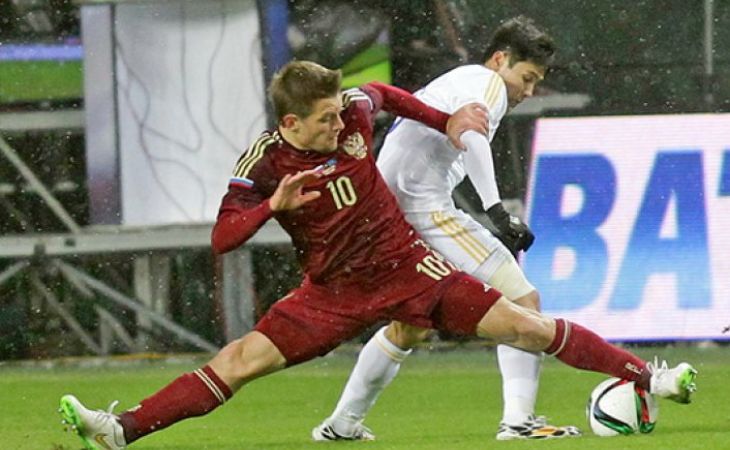 Сборная России по футболу сыграла вничью с командой Казахстана
