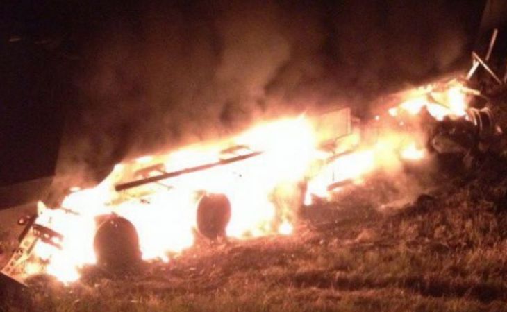 Пожилой водитель на Алтае сгорел в своем автомобиле, попав в аварию