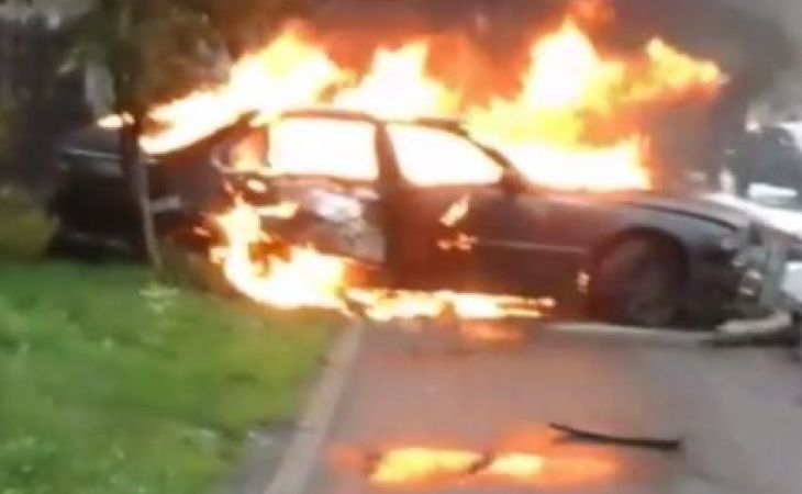 Водитель, бросивший своих друзей в горящем BMW, арестован в Москве