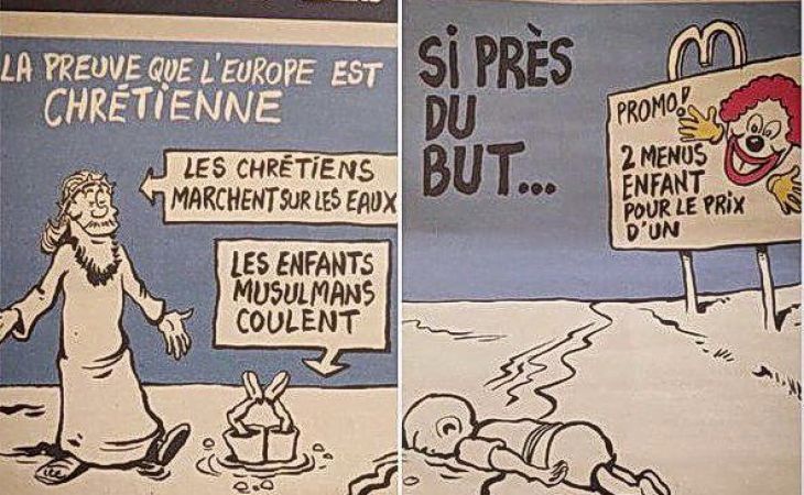 Французский журнал "Charlie Hebdo" вновь опубликовал антиисламские карикатуры