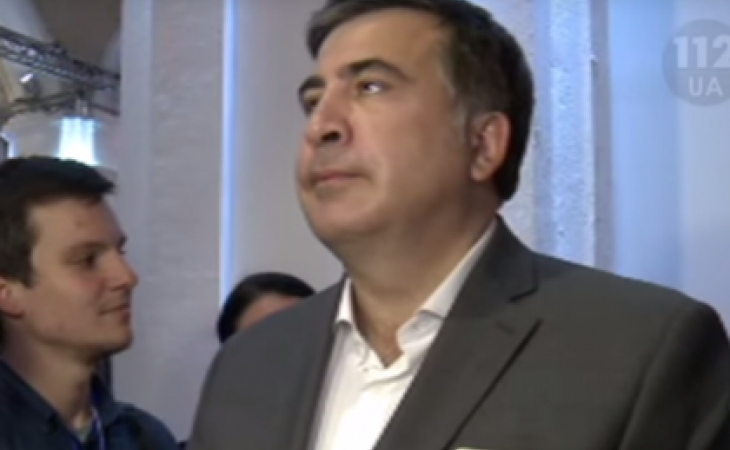 Саакашвили при звуках украинского гимна теряет волю