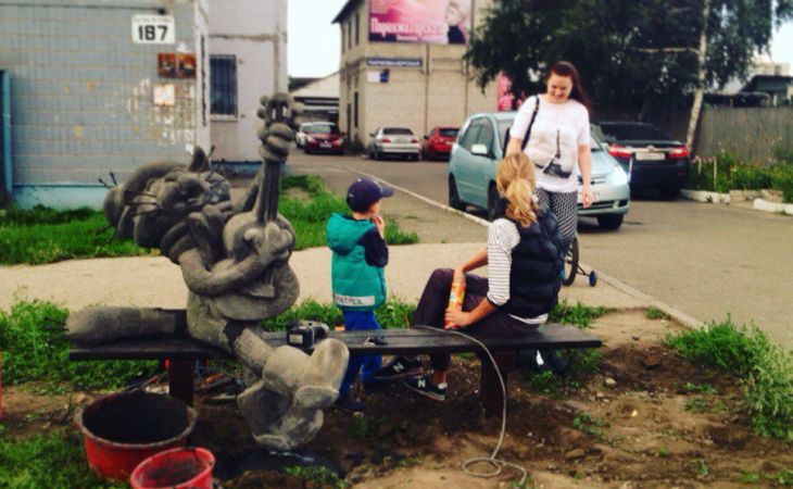 Памятник Коту Матроскину появился в Барнауле - фото