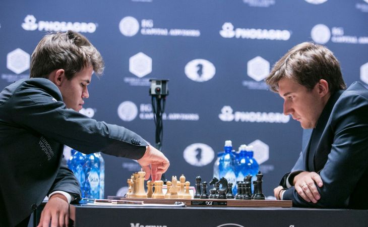 Сергей Карякин победил действующего чемпиона мира в партии матча за шахматную корону