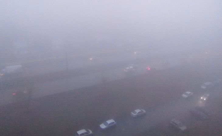 Туман плотным кольцом окутал Барнаул