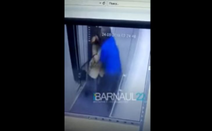В Барнауле мужчина напал в лифте на девушку (видео)