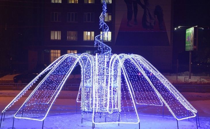 Светодинамические фонтаны появились в разных частях Барнаула