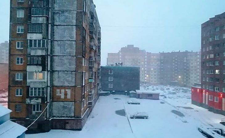 Сентябрьская метель: в сибирском Норильске выпал первый снег