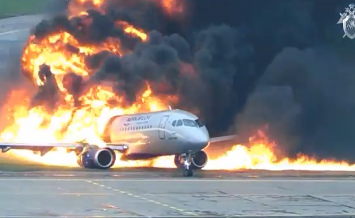 Следком опубликовал видео авиакатастрофы в Шереметьево