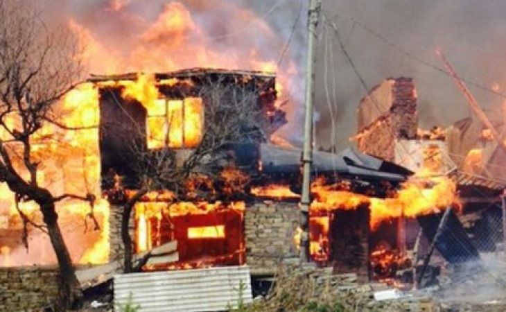 Мощный пожар в дагестанском селе ликвидирован