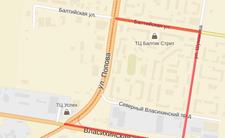 Участок улицы Попова в Барнауле будет закрыт для транспорта на 10 дней