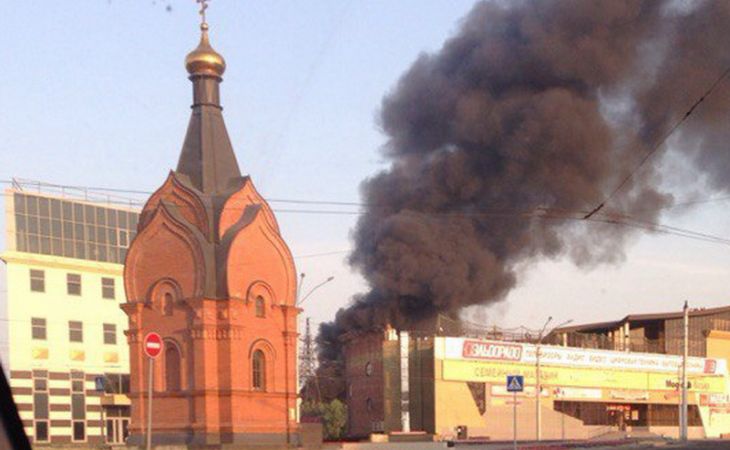 Центральный рынок горел в пятницу утром в Барнауле