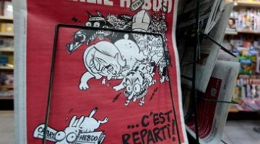 Charlie Hebdo опубликовал карикатуру на теракты в Париже