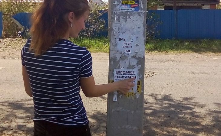 Улицы Барнаула массово очищают от рекламных объявлений