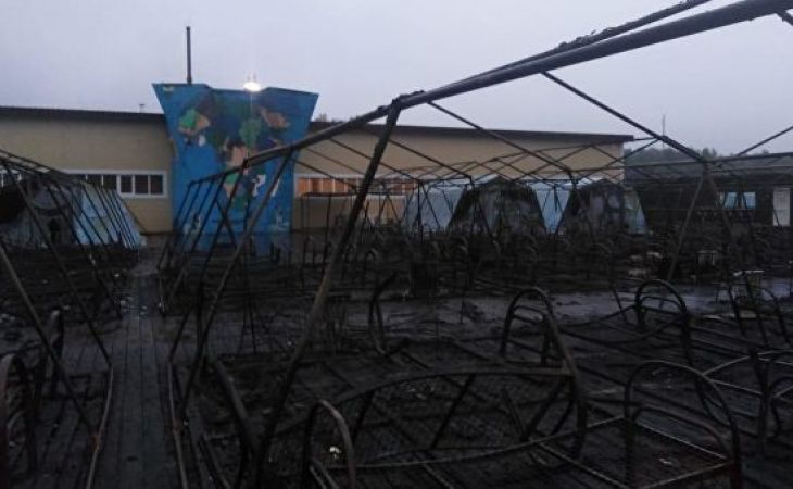 Ребенок погиб при пожаре в палаточном лагере Хабаровском крае